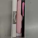 Go Brush Pro 2026 Hair Straightener Brush 300 Million Negative Ionic Portable Hair Straightener Comb for Women with 4 Temps Fast Heating MCH Ceramic Coating Smooth Frizz Hair Light Pink