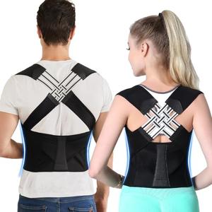 VOKOKOYA Posture Corrector for Women and Men,Adjustable Shoulder Straightener,Back Support Brace,Upper Spine scoliosis, hunchback Black X-Large