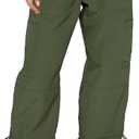 DISCIPBUSH Cargo Pants Women Baggy - Parachute Pants for Women, Rave Pants Y2K Pants, Festival Outfits for Women (Small, Army Green)
