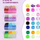 4300 Pcs Pony Beads, Multi-Colored Rainbow Beading Supplies for Crafts and Friendship Bracelets Jewelry Making, 24 Assorted Colors Beads for Hair Braids (Boxed) 