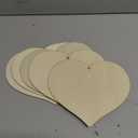 5 Pcs 3.9 x 3.9 inch Wood Heart Blank Unfinished Wooden Slices Discs Cutout Pieces DIY for Valentine's Day, Wedding, Thanksgiving, Christmas