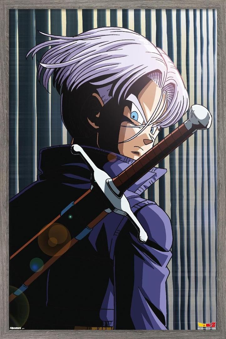 Dragon Ball Z: Cell Saga - Trunks Wall Poster, 34L" x 22.4W", Barnwood Framed Version