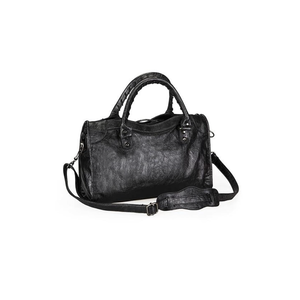 Women Crossbody Vintage Shoulder Bags Purse Motorcycles Biker Bags Black Gray Rivets Bag(Black,15in)