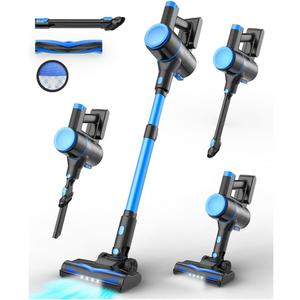 N8 Cordless Vacuum Cleaner,Lightweight Stick Vacuum with Powerful Suction,2200mAh Battery,40 Mins Runtime,Self-Standing, Rechargeable Vacuum Cleaners for Home Hardwood Floor Carpet Pet Hair