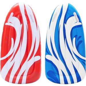 JOYIN 2 Pack Inflatable Body Boards for Water Slides, Swimming Pool Floating Learn to Swim, Summer Water Fun Toy for Kids (Red, Blue)