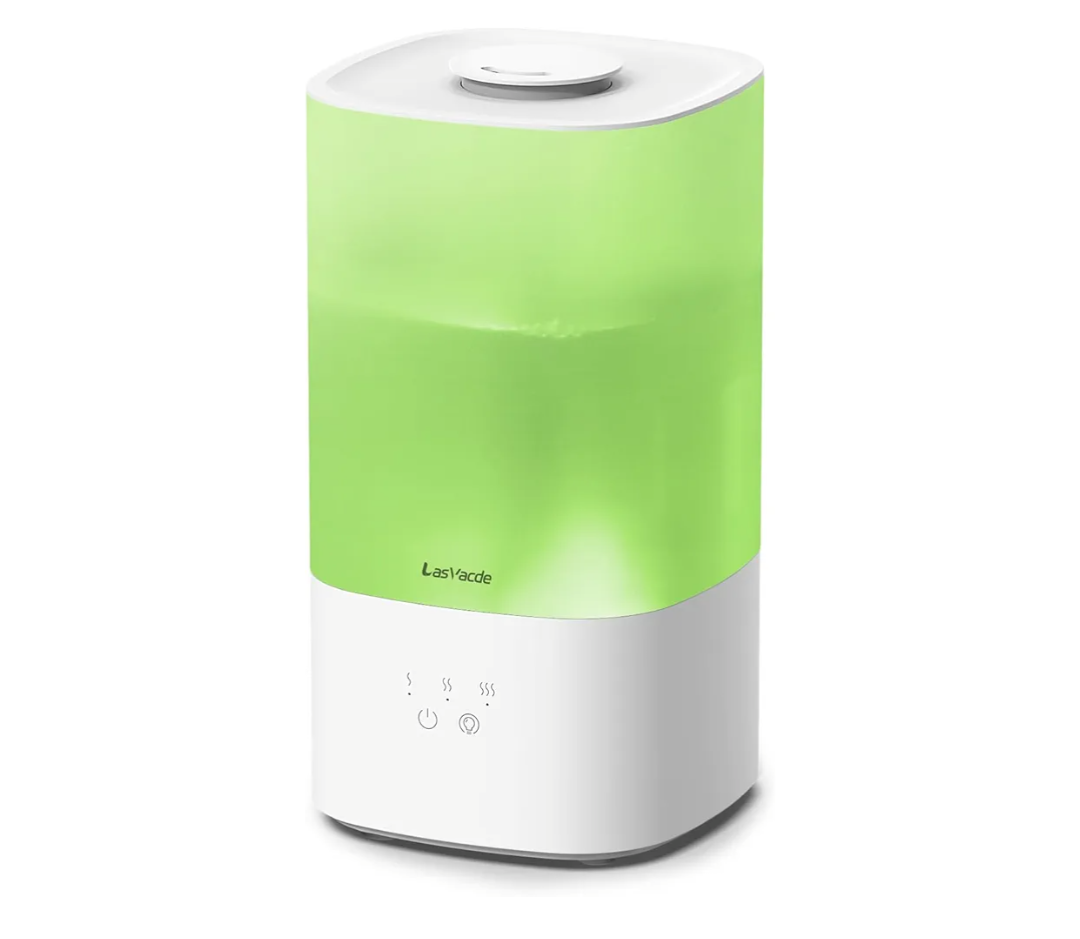 2.5L Humidifiers for Bedroom, Top Fill Cool Mist Humidifiers for Large Room, Easy to Fill & Clean, 30H Runtime, 28dB Quiet Air Humidifier for Plants, Baby Nursery with Night Light