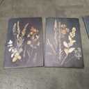 Black Botanical Canvas Wall Art Set of 3 Vintage Floral Art Moody Flower Wall Decor Dark Academia Poster Painting Prints Pictures for Bedroom Living Room 16x24 Inch Framed