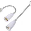 E27 Flexible Light Socket Extender/Adjustable Bulb Extender for Home Light Fixtures/LED Grow Light Socket Stand etc (11inch)
