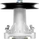192870 Spindle Assembly + 195945 Pulley for Craftsman Husqvarna Ariens Poulan, Replaces 187292 532187281 532187292 567253301 587819701 587125401 21546238, Mandrel for 42" 46" 48" 54" Mower Deck