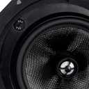 Monoprice 2-Way Carbon Fiber In-Ceiling Speakers - 8-Inch, With 15 Degree Angled Drivers, Pair, Black - Alpha Series
