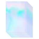 8 Sheets Holographic Clear Vinyl Holographic Sticker Paper A4(11.7x8.25 inch) Self Adhesive Waterproof Transparent Overlay Film Holographic Overlay with 8.3 Inch)