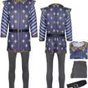 Prince Charming Cosplay Costume Prince Charming Outfits Shirt Pants Belt Uniform Outfits (X-Large)