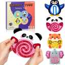 Sensory Toys for Kids, 4 Pack Sensory Fidget Toys for Stress Relief & Calm Down, Animal-Shaped Squeeze Toys for Kids with Autism, Sensory Squishy Toys with Colorful Goo, Prizes for Classroom