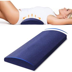 Lumbar Support Pillow for Bed Lower Back Pillow for Sleeping Side Sleeper Pillow for Low Back Pain Relief Half Moon Pillow Stomach Knee Pillow for Side Sleepers Sciatic Nerve Pain Relief