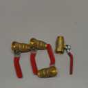 4PCS Heavy Duty Brass Mini Ball Valve, 1/2" NPT Male x Female Shut Off Switch, for Air Compressor Thread Pipe Fitting