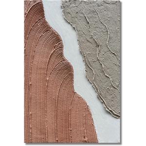 Hand Painted Abstract Thick Texture Art Oil Painting Minimalism Wall Art Oil Painting Texture Wall Art on Canvas 36x24 Inch