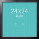 LaVie Home 24x24 Picture Frame, Square Poster Frame with High Definition Plexiglass, Horizontal or Vertical Wall Gallery 24 x 24 Frames Suitable for Photos, Artworks, Posters,Puzzle, Black 1pc