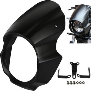 Motorcycle Front Windshield Fairing Cover Fits for Kawasaki Eliminator 500 SE ABS 2024 2025 Motorbike Headlight Windscreen Fairing Mask Cover Accessories Black