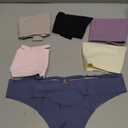 READY TO LOVE Women's Underwear Seamless Thongs 6 Pack No Show Thong Breathable Invisibles Hollow Out Sexy Panties Underwear, M