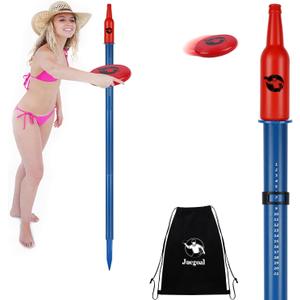 Juegoal Outdoor Flying Disc Game Set, Yard Games Bottle Drop Frisbee Set, Outside Fun Disc Toss Game for Beach Lawn Backyard Park Camping