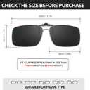 FIMILU Clips on Sunglasses Over Prescription Glasses for Men WomenPolarized Reduce Glare UV400 protection Metal Frame
