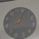 Mosewa Wall Clock Silent Non Ticking Decorative for Kitchen Bedroom Bathroom Office Living Room Battery Operated 10 Inch Gray Modern Simple