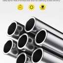 Safety Bollard,6 Pack,31.5" Stainless Steel 24 Anchors with Reflective Tape | OD 3.15",Wall 0.35",High-Intensity Reflective TapeWind Resistant,IP67 Waterproof,For Traffic Control,Driveway,Parking Areas