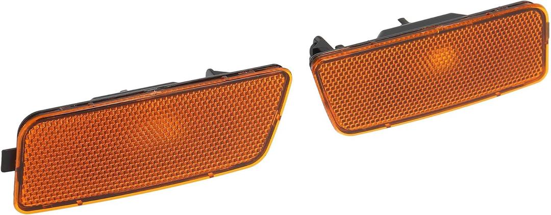 1Pair Car Front Bumper Side Marker Lights Lamps Cover Turn Signal Parking Lights Lamps Housing Accessories Fit for Volkswagen Golf MK6 GTI 2009-2013 5K0945071 5K0945072