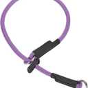Martingale Dog Collar, 5/16 High-Strength Nylon Rope Slip Collar with Spring-Loaded Adjustable Stopper for Small, Medium & Large Dogs(Light Purple, 18 inch)