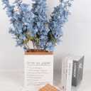 6PCS Delphinium Artificial Flower Lifelike Silk Larkspur Flowers Plant 35.43" Long Stem Blossoms Fake Flowers for Tall Vase Floral Arrangements Home Table Wedding Decor(Dusty Blue)
