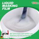 E-SDS Masking Liquid Tape, 63.98 fl.oz Masking Liquid, Transparent Peelable Coating for Window Painting, with a Brush