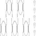 5 Pack Plate Hangers for The Wall, Suitable for 6-8 inch Art Plate, Stainless Steel Invisible Heavy Duty Wire Plate Holder with Wall Hooks, Plate Hangers for Displaying Plates, Platter, Dish, Silver