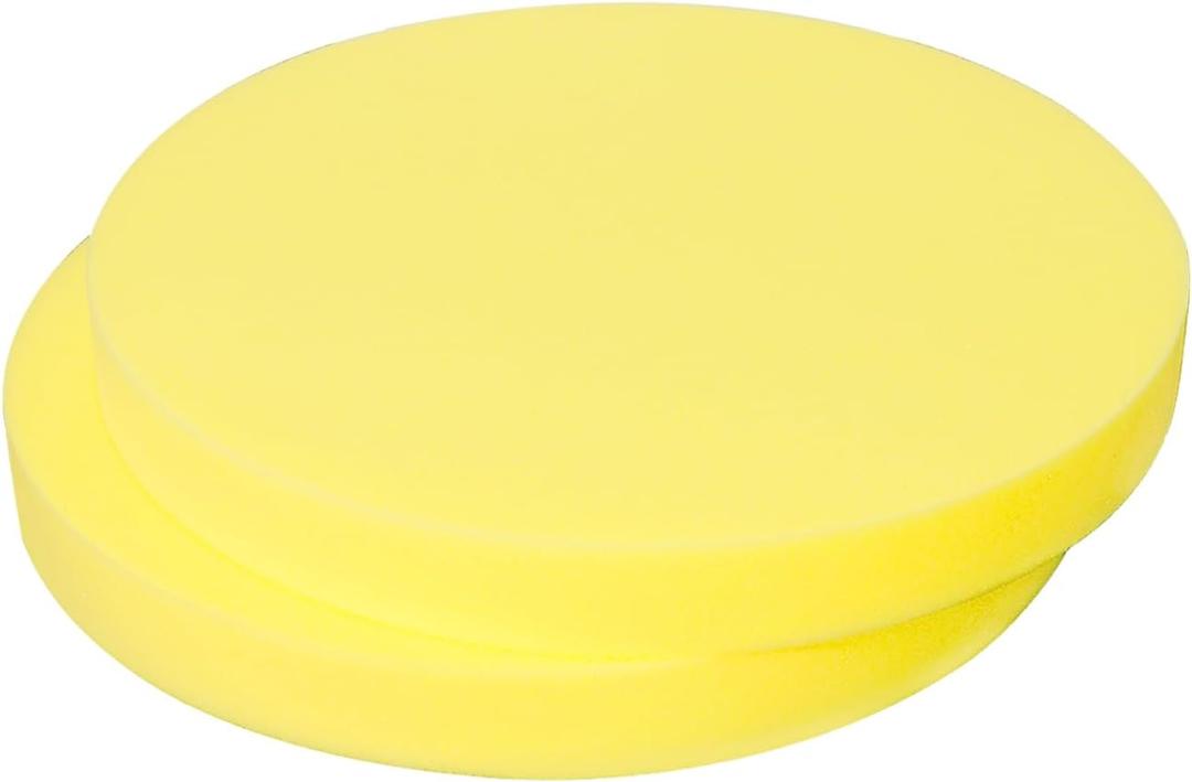 2 x 2 Pack 18''x18''x2'' High Density Foam Cushions,Yellow Square Seat Replacement Upholstery Foam for Couch, Chair, DIY