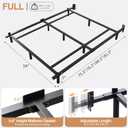 Full Size 7 Inch Low Profile Metal Platform Bed Frames, Adjustable Length