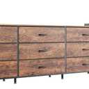 Huuger 78.7 Inch Long Dresser for Bedroom, 12 Drawer Dresser for Closet, 13"D x 78.7"W x 26.8"H