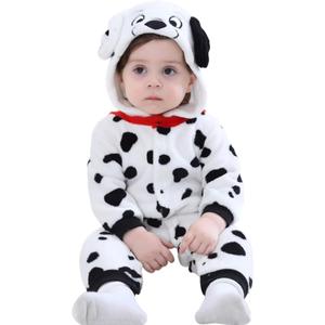 QIAONIUNIU Halloween Baby Dalmatian Costumes Toddler Outfit Infants Cosplay Romper 6-12 Months