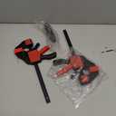 3-Piece 6 Inch Bar Clamps for Woodworking with Clamp Connector, 6" Quick-Release Wood Clamps with 150 LBS Load Limit, Trigger Clamp Set, One-Handed Clamps/Spreader Ideal for Woodworking DIY Projects