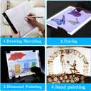Ratukall 183PCS A4 Diamond Painting Light Pad Kit, Light Board for Diamond Painting Accessories, Tracing Light Box with 5D Painting Tools Set for Full Drill & Partial Drill Art
