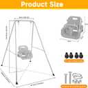 3-in-1 Toddler Swing Set, Foldable Baby Swing with Stand