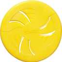 Indestructible Flying Discs, Interactive Dog Toy, Soft Lightweight Fetch Toys for Medium Large Dogs, Floats in Water & Safe on Teeth, 9 inch(Large, Yellow)