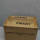 EMART Outdoor Porch Sconce LED Exterior Wall Light Fixtures, Special Handling Anti-Corrosion Plastic Material, Waterproof Security Lamp for Garage, Front Door, House - 2 Pack, Black (Bulb Included) (No Sensor)