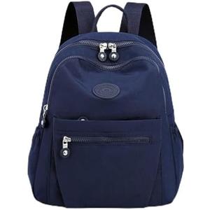 Tanweibago Mini Nylon Women Backpacks,11L Small Ladies backpacks Casual Lightweight Women Shopping Travel Daypack (Navy Blue)