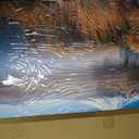 Landscape Canvas Wall Art Large Blue Lake and Mountain Artwork 29"x58"