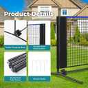 OLIXIS Badminton Net Set, 10FT/14FT/17FT Wide, 3-5FT Adjustable Height Multi Sport Net for Pickleball, Tennis, Volleyball, Soccer Tennis, Indoor Outdoor with Carry Bag, Easy Setup for Backyard