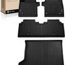 YHTAUTO Floor Mats & Cargo Mat Fit 2022-2025 Kia EV6 Wind AWD, TPE All Weather Car Mats Waterproof Anti-Slip Odorless Floor Liner, Interior Car Accessories