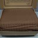 Exclusivo Mezcla California King Quilt Bedding Set, Lightweight Brown Oversized King Bedspreads Soft Modern Geometric Coverlet Set for All Seasons (1 Quilt and 2 Pillow Shams)