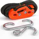 Heavy Duty Rope Fastening Device - 3/8 Inch, Easily Lift Heavy Objects and Hang Them securely, Self-Locking Alternative to Traditional Tie Down Straps (Orange 1-Pack)