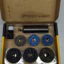 Wheel Hub Resurfacing Kit, Metal Housing, Brake Surface and Stud Cleaner, Includes 6Pcs 1.5" and 2" Brake Disc Cleaning Pads, 1/4 Hex Shank with 1/2" Impact Driven Wrenches Adapter