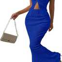 SOLY HUX Women's Two Piece Outfits Twist Front Halter Cami Tops and Skirt Summer Set M/L