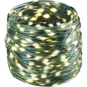 Tcamp 306FT 1000 LED Christmas Lights, 8 Modes Christmas Tree Lights with Timer Memory Function, Green Wire Starry Fairy String Light for Tree Halloween Outdoor Indoor Decor (Warm White)